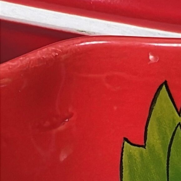 TempTations Retired Poppy Passion Serving Tray W/3 Bowls Chips & Salsa Time - Picture 5 of 10